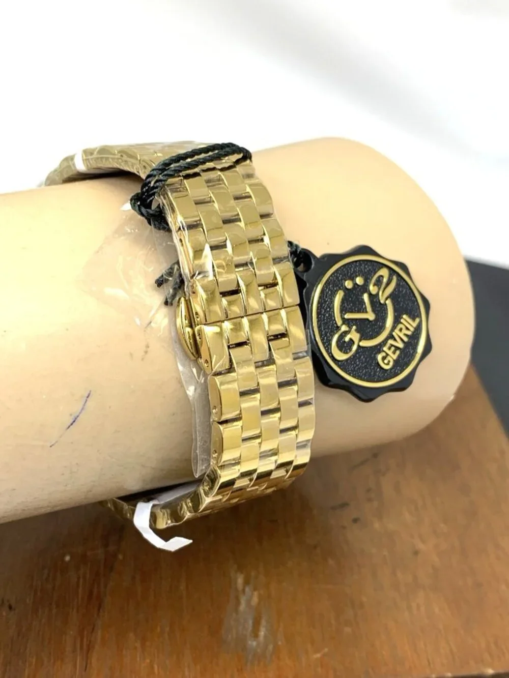 GV2 by Gevril Women's Watch 12112 Swiss Quartz Diamond Gold Tone Steel 27.5mm